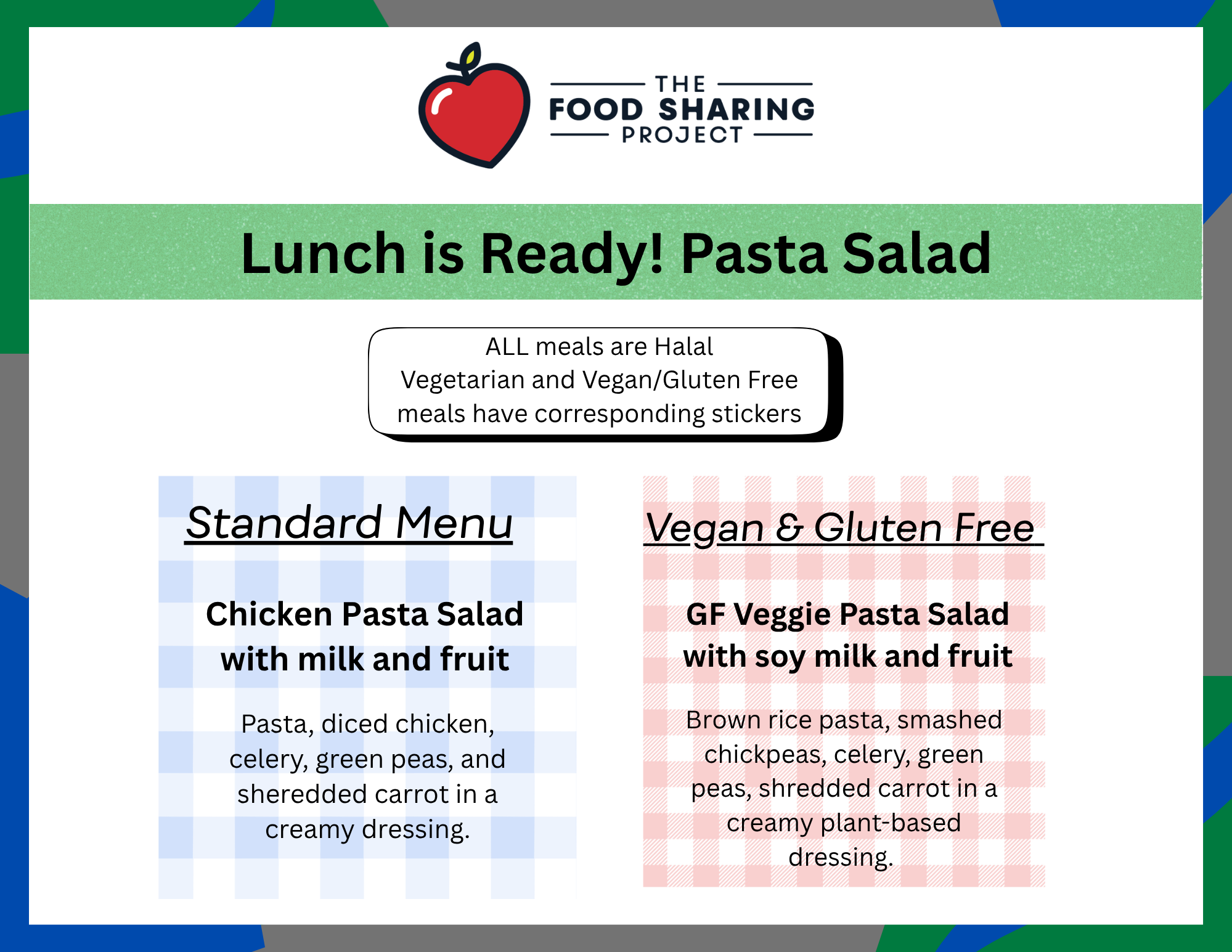 Pasta Salad options 2026